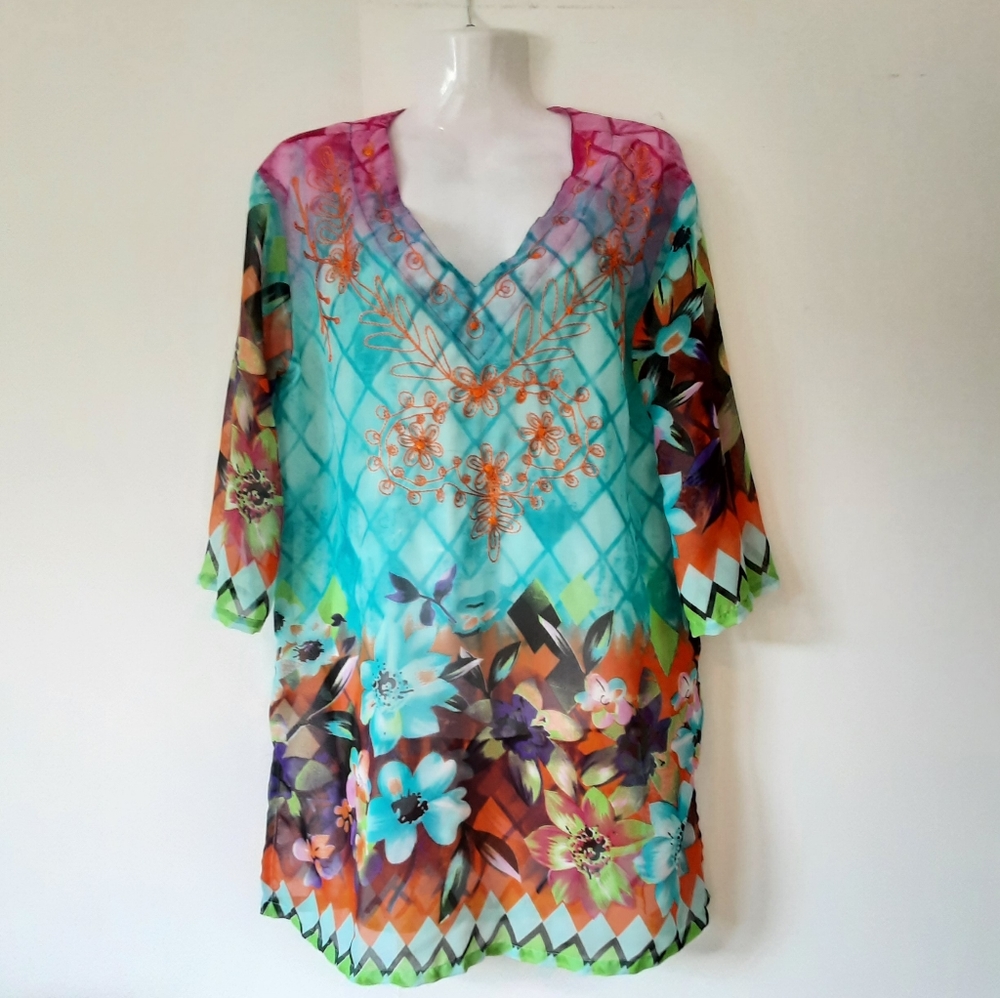 Rima Colourful Swim Cover-Up